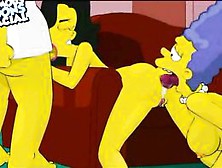 Порно Симпсоны Гомер И Мардж Трахают Вдвоем Бабу