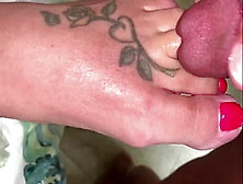 Stuffing Her Toes Into My Penis