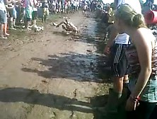 Naked Mud Guy At Festival