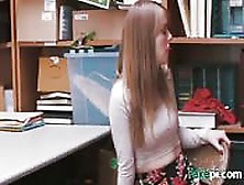 Office Sex With A Pale Petite Brunette