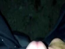 Stroking My Uncut Dick In Front Of The Campfire In My Campsite,  Risk Of Getting Caught By Neighbours