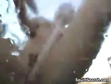 Horny Girl Squirting Outside