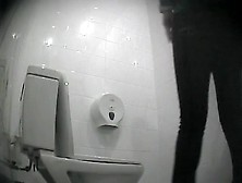 Sexy College Girl Using A Public Bathroom To Poop