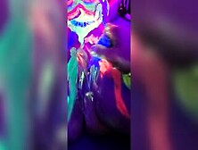 Lover With Long Melons Orgasms During Body Painting
