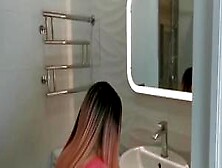 Sexy Girl Fucked While Cleaning Bathroom