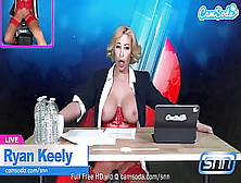 Camsoda - Alluring Huge Titties Milf Ryan Keely Fucks Sex Machine Live On Air