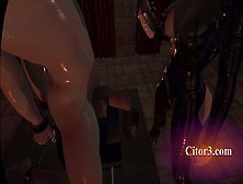Citor3 3D Vr Game Recording Sfm Latex Big Tits Mistress Milks Slave On Sybian With Lots Of Precum With Pov