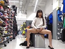 Asian Squirt In Public Store