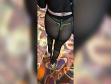 Wifey Into View Thru Mesh Outfit With Gstring Into Atlantic City Walking Around