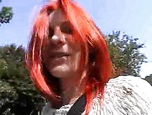 Redhaired Hot Girl Masturbates And Blows Him Up In Car - German