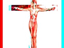 Female Jesus Crucified Naked New And Improved (3D)
