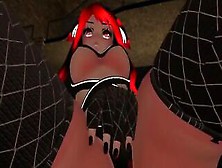 Redhead Teen Fox Babe In Intense Joi Moaning And Edging In Vrchat With Facesitting