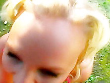 Nastu Blonde Loves Sucking Cocks Outdoors