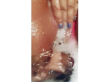 Real Amateur Wife In Bubble Bath Fucks Herself With Dildos In Her Ass And Pussy