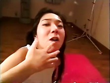Dirty Japanese Teen Gets Covered In Loads Of Freshly Milked Cum