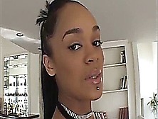 Gorgeous Dark Whore Gets Some Ebony Rod Blowjob Cum On Ass …