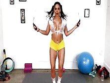 Luna's Oiled-Up Exercises Tape With Luna Performer - Brazzers Official