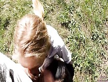 Double Bj Inside The Woods From 2 Smoking Girlfriends