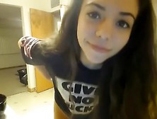 Busty Brunette Amateur Teen Webcam Girl Part 02