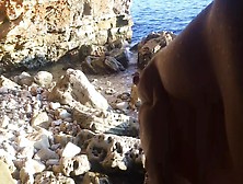 Hairy Lovers Fucking At The Public Beach