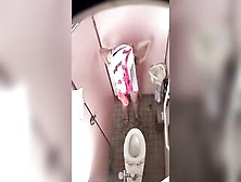 Spy Web Cam.  Petite Chick Changing Inside Bathroom Cabin Four