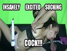Blowjob Moaning Electric Massager She Goes Totally Wild Sucking Cock Because He Masturbates Her + Oral Creampie + Cum Swapping +