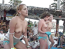 Tempting Coeds In Bikini Flaunt Natural Tits At Outdoor Party