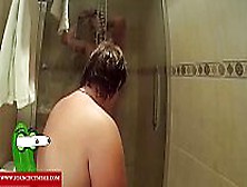 Boy Spliced In The Shower And She Eats His Cock.  Raf016