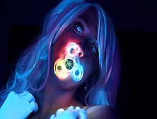Secretcrush4K - Glowing Neon Babe Teases Your Cock With Her Perfect Body