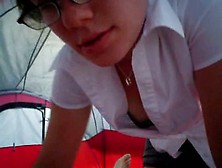 Blowjob In Camping Tent