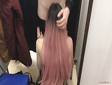 Store Manager Caught Me For A Blowjob In The Fitting Room - Amateur Public