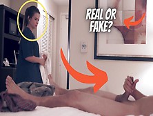 Real Or Fake?: A Dude Jerks Off In Front Of The Maid And Shocks Her.