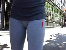 Candid Camel Toe In Tights