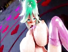 3D Mmd Big Titted Yamakaze And Her Dick