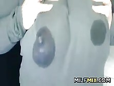 Busty Milf Flashes Her Tits