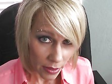 Office Milf Gets On Her Knees To Suck Cock