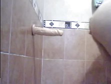 Mexican Anal Dildo In Shower