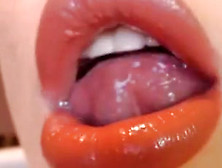 Sexy Big Mouth And Tongue