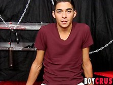 Pretty Young Latino Jacks Off And Cums On His Own Face
