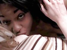 Ebony Babe Sucking Big Tits And Licking Pussy
