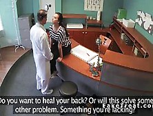 Doctor Fucks Brunette At Reception