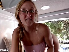 Real Amateur Couple Fuck In Van By River - Horny Hiking Ft.  Molly Pills - Pov 4K