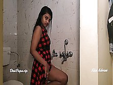 Desi College Girl Alia Advani Taking Shower
