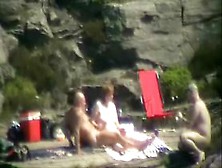 Mature Threesome Outdoor Caught By Voyeur