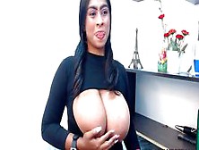 Latina Sharon Teases With Her Big Round Tits