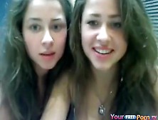 2 Cute Girls Play With And Eat Eachother's Tits