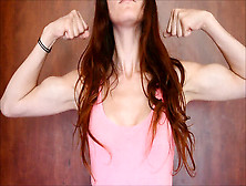 Fbb Flexes Muscles With Her Armpit Stubble