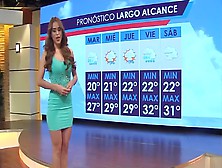 Famous Spanish Bombshell Delivers The Weather Report In A Tight Dress