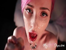 First Time Cum-Shot (Bj,  Colored Hair,  Sperm In Mouth) Mykinkydope