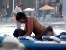 Dirty Friendwn Skin Girl Rides Her Partner In Public Beach
